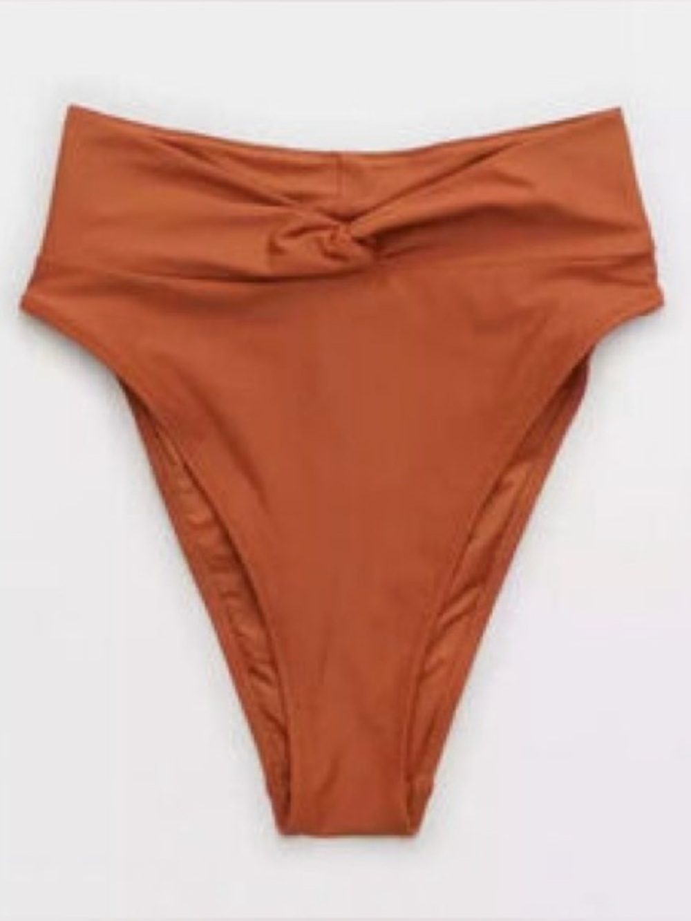 Aerie Real Good High Cut Cheeky Bikini Bottom - Bronze Swimsuit Bottom